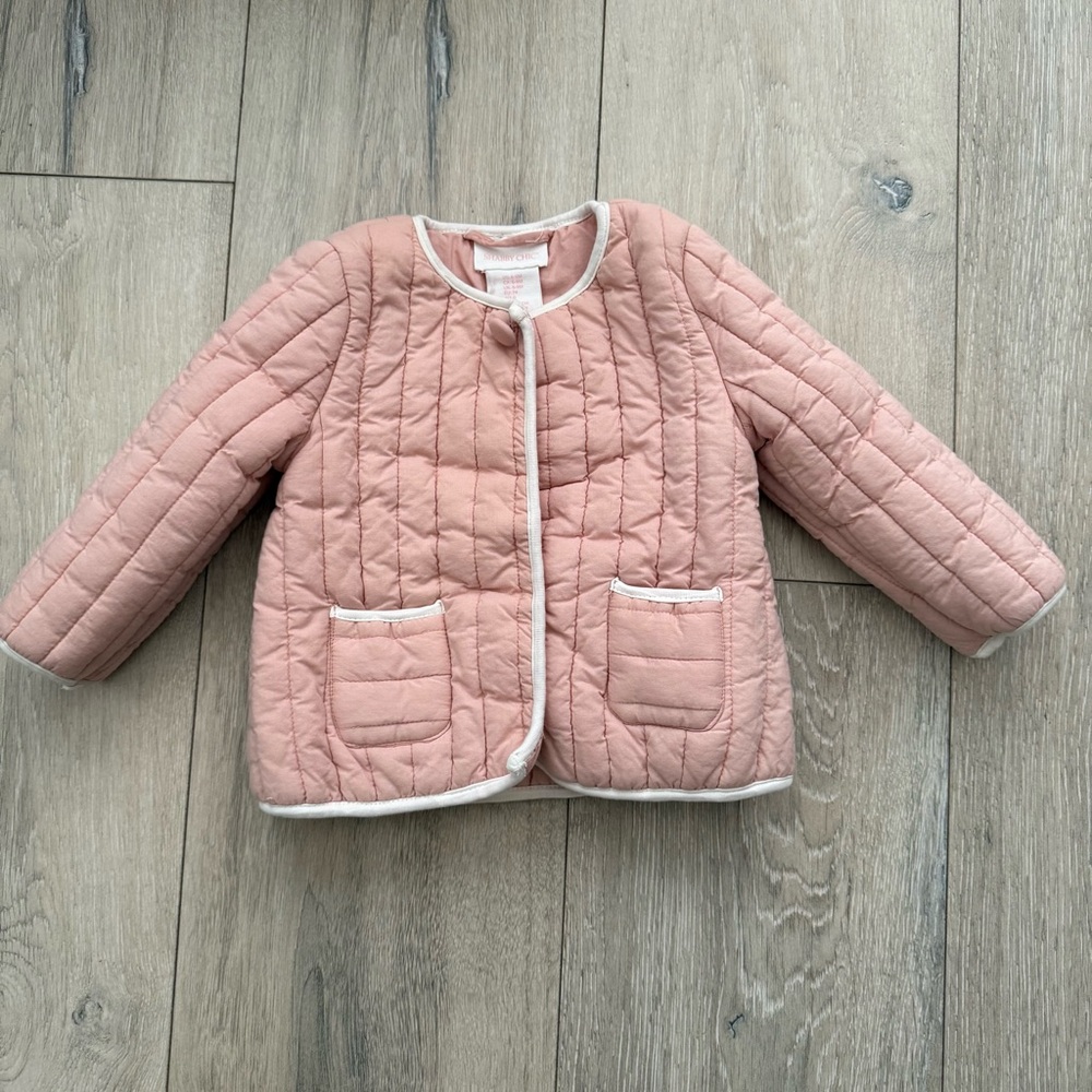 Shabby Chic Blush Quilted Baby/ Kids Puffer Jacket size 6-9M